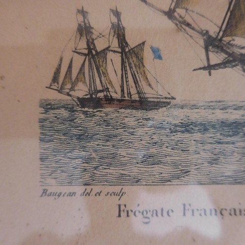 Etching Eau Forte BEAUGEAN Jean-Jérôme French Frigate Restoration France - Picture 10 of 11