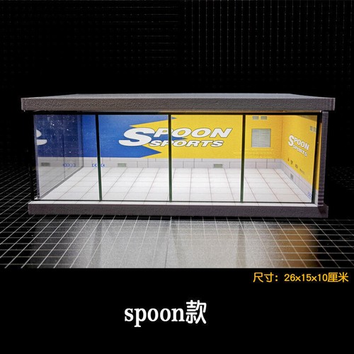 1/64 Diorama Car Showroom Model LED Lighting City Garage Scene Display Model Toy - Picture 32 of 32