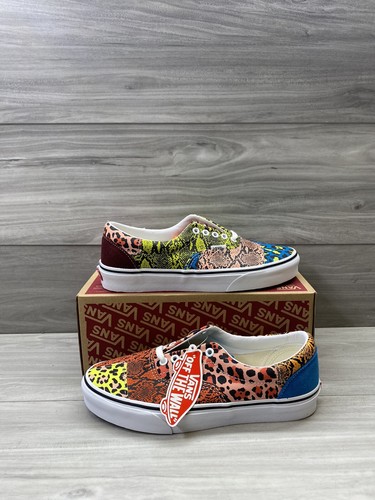 era patchwork in leopard & snake vans
