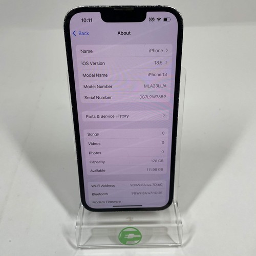 Broken Unlocked Apple iPhone 13 128GB MLA23LL/A Cracked Back - Bild 2 von 9