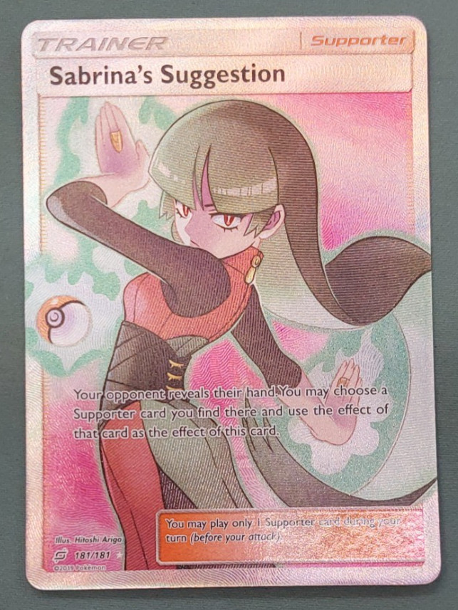 sabrina full art pokemon card Trainer  withlovebysleepy You may choose a Supporter card you find there and use the effect of that card as the effect of this card 2018 Pokemon Japanese Sun &