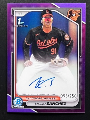 Emilio Sanchez 2024 Bowman Chrome Purple Refractor AUTO /250 #CPA-ES