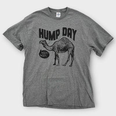 Delta Pro Weight T-Shirt Mens XL Gray Hump Day Camel Graphic Funny Short Sleeve