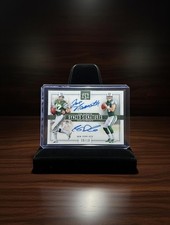 2018 the only National Treasures /10 Joe Namath Sam Darnold on card Auto RC