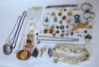 Vintage Costume Jewelry Lot 54 pieces Beautiful Mixed Collection Pearls Jade