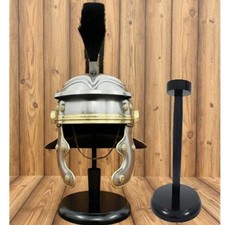 Roman Helmet   Black Horsehair Plume Centurion Armor with Free Display Stand