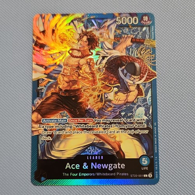 #ad Ace amp; Newgate ST22 001 ONE PIECE Tcg Card Game NM Blue Leader $2.95