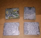 Lot of 4 Mattel Thingmaker Tin Molds Vintage