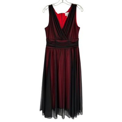 Vintage Y2K Babydoll Dress 12 Whimsy Goth Witchy Sheer Black Red Lined Fairy