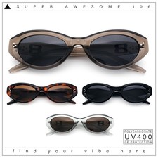 Womens Luxe Mod Fashion Oval Thick Plastic Sunglasses