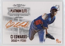 2014 Onyx Platinum Elite Orange 8/25 Carl Edwards Jr CJ #PE-CE Auto i6j