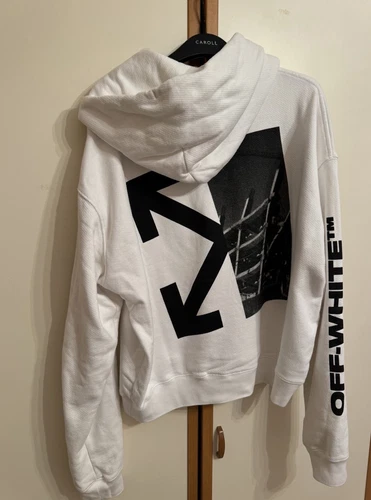 OFF WHITE Off White Arrow Felpa Con Cappuccio Bianca White Hoodie