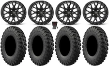 ITP Hurricane 16" Wheels Black 30" MotoRally Tires Textron Wildcat XX