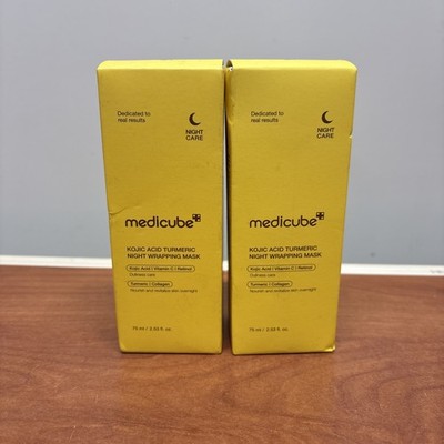 2 Pack Of Medicube Kojic Acid Turmeric Night Wrapping Mask 75ml Exp 04/28+