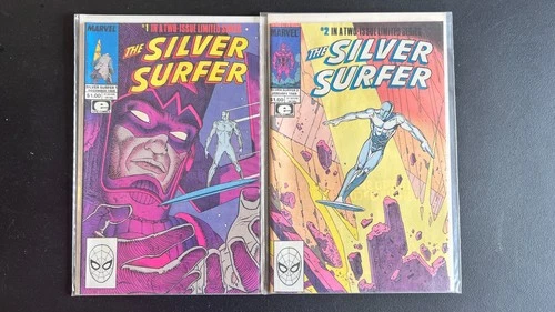 VINTAGE MARVEL 1988 SILVER SURFER #1 & 2 MOEBIUS ART (9.6-9.8)