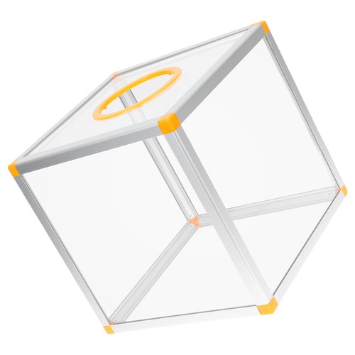  Caja de rifa transparente contenedor de boleta de donación de almacenamiento de efectivo transparente - Imagen 8 de 17