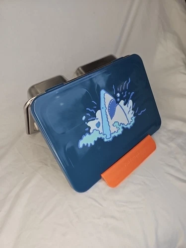 Cat And Jack Metal Shark 4 Section Bento Box ▪︎ New Without Packaging - Picture 1 of 8