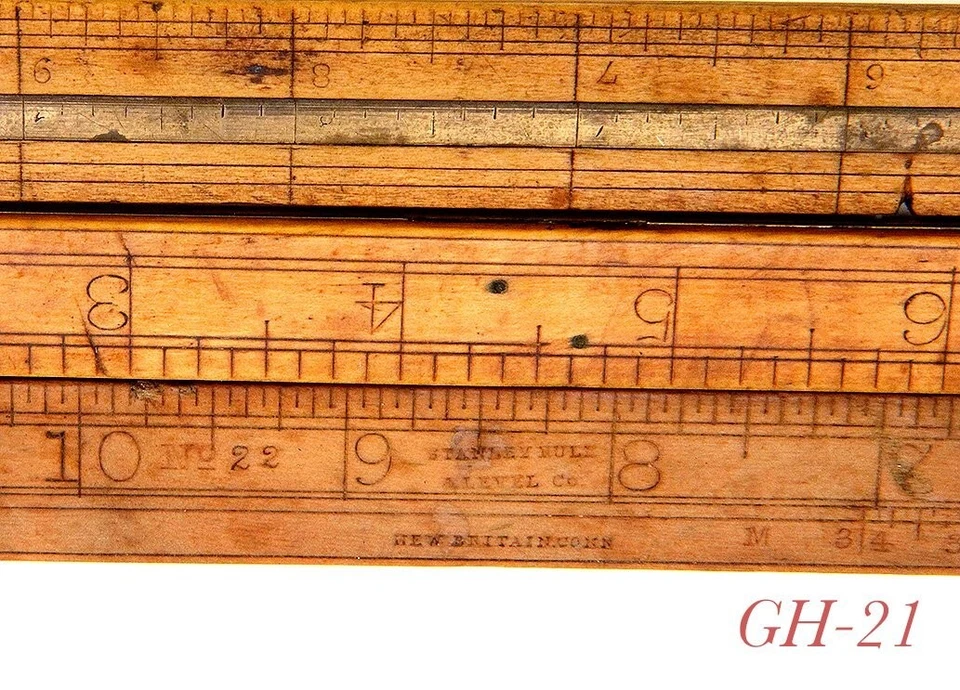 как найдено самшит латунь ЛИНЕЙКА ПРАВИЛА STANLEY доска масштаб скос 22 42 и стальной наконечник - Изображение 3 из 4