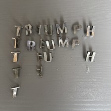 TRIUMPH Chrome Boot Bonnet Letters Badge Emblem - Spitfire GT6 genuine original 