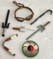 Teenage Mutant Ninja Turtles Weapons AccessoriesFigure Lot Spares +7 TMNT 