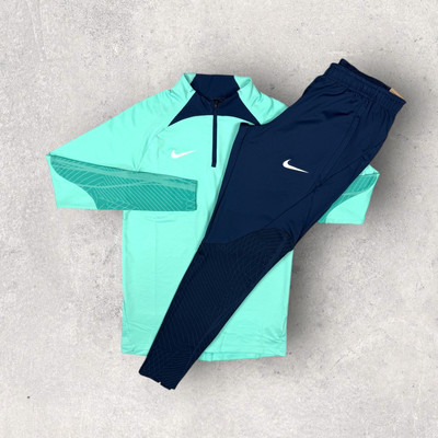 NIKE DRI-FIT STRIKE 1/4 TROUSER SET HYPER TURQUOISE/NAVY UK