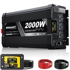 2000W Pure Sine Wave Inverter 48V DC to 120V AC for RV, Off-Grid Solar Use