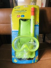 Wave Sports Complete Whale Jr Youth Snorkel, Mask,  Fin Set Ages 3-6