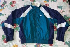 Vintage Nike Jacket Adult Medium Colorblock Windbreaker Track Gray Tag 80s 90s