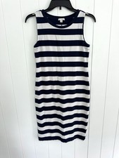 Gap Navy Blue White Nautical Stripe Sleeveless Midi Dress Size XS