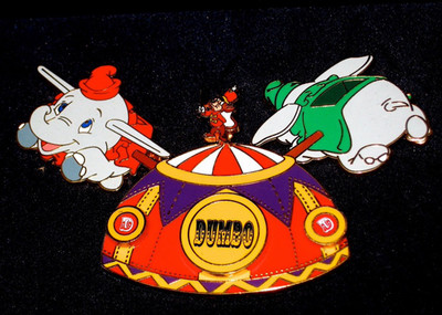 LE RARE JUMBO Disney Pin Celebrating 50 Years Dumbo Elephant Ride Timothy Mouse