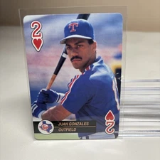 1992 U.S. Playing Card Co. Baseball Aces Playing Cards Juan Gonzalez 2 Heart