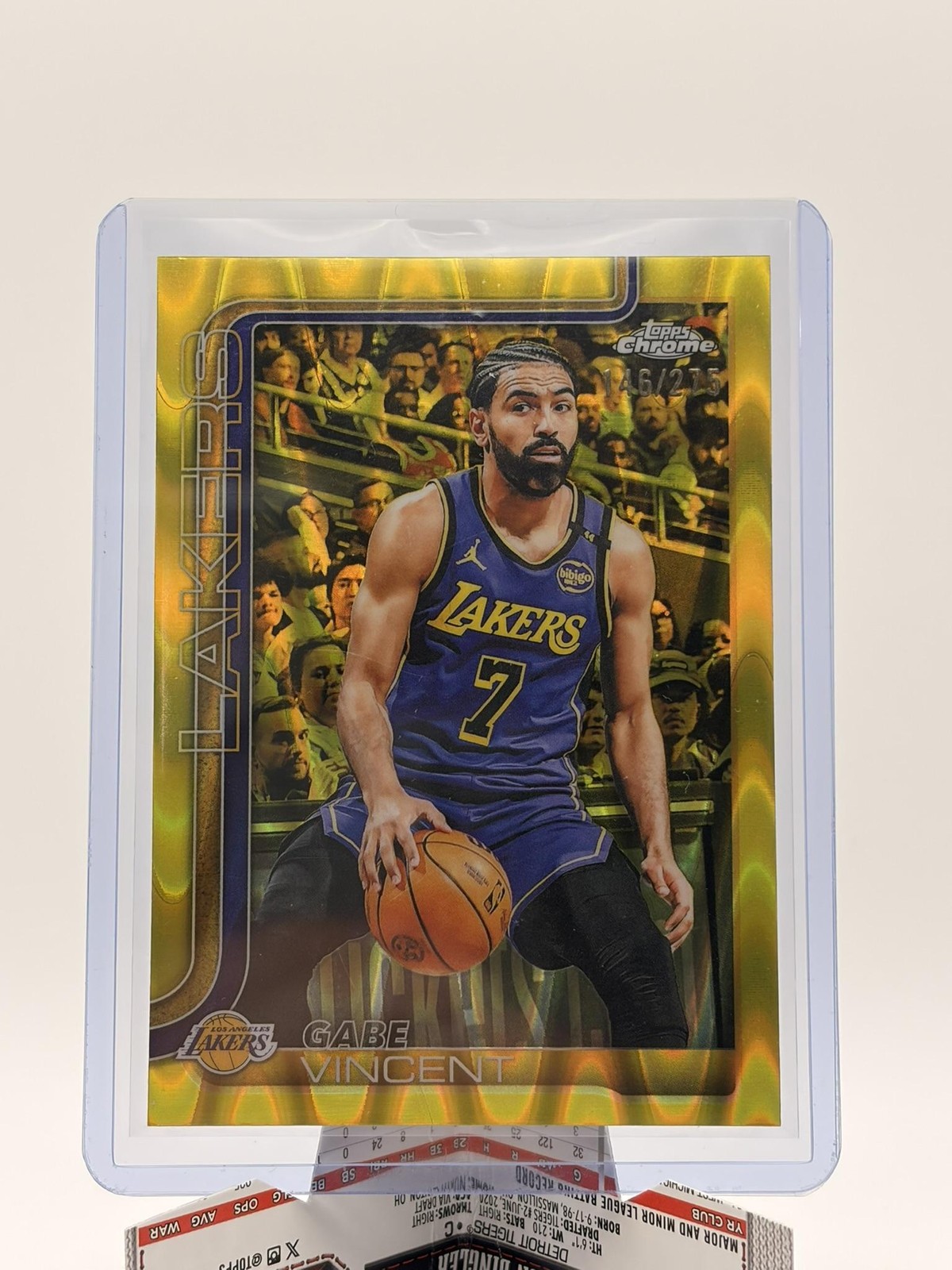 2025-26 Topps Chrome #119 Gabe Vincent Yellow Refractor #/275