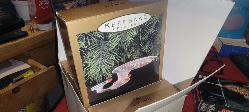 Box CASE 4 Hallmark 1993 Christmas Ornament Star Trek U.S.S. Enterprise D RARE