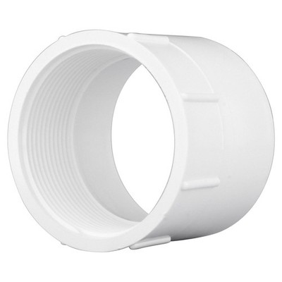 Charlotte Pipe PVC001011200 Sch 40 PVC Adapter 3 FPT x 3 Hub Dia. in.