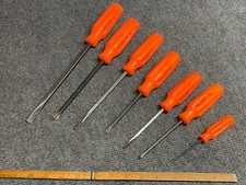 Rare Craftsman Professional Orange 7 Pc Screwdriver Set Usa Slotted Phillips