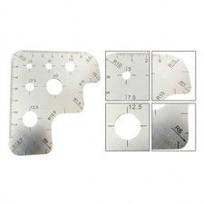 Stainless Steel Leather Template Ruler for Accurate Rounded Corner Cuts