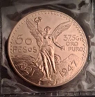 Photo of a 1947 Mexico 50 Pesos Gold from an eBay listing that sold on Jul 17, 2026