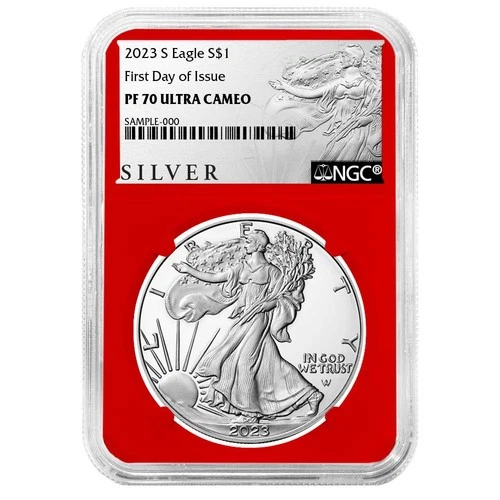 2023-S Proof $1 American Silver Eagle NGC PF70UC FDI ALS Label Red Core