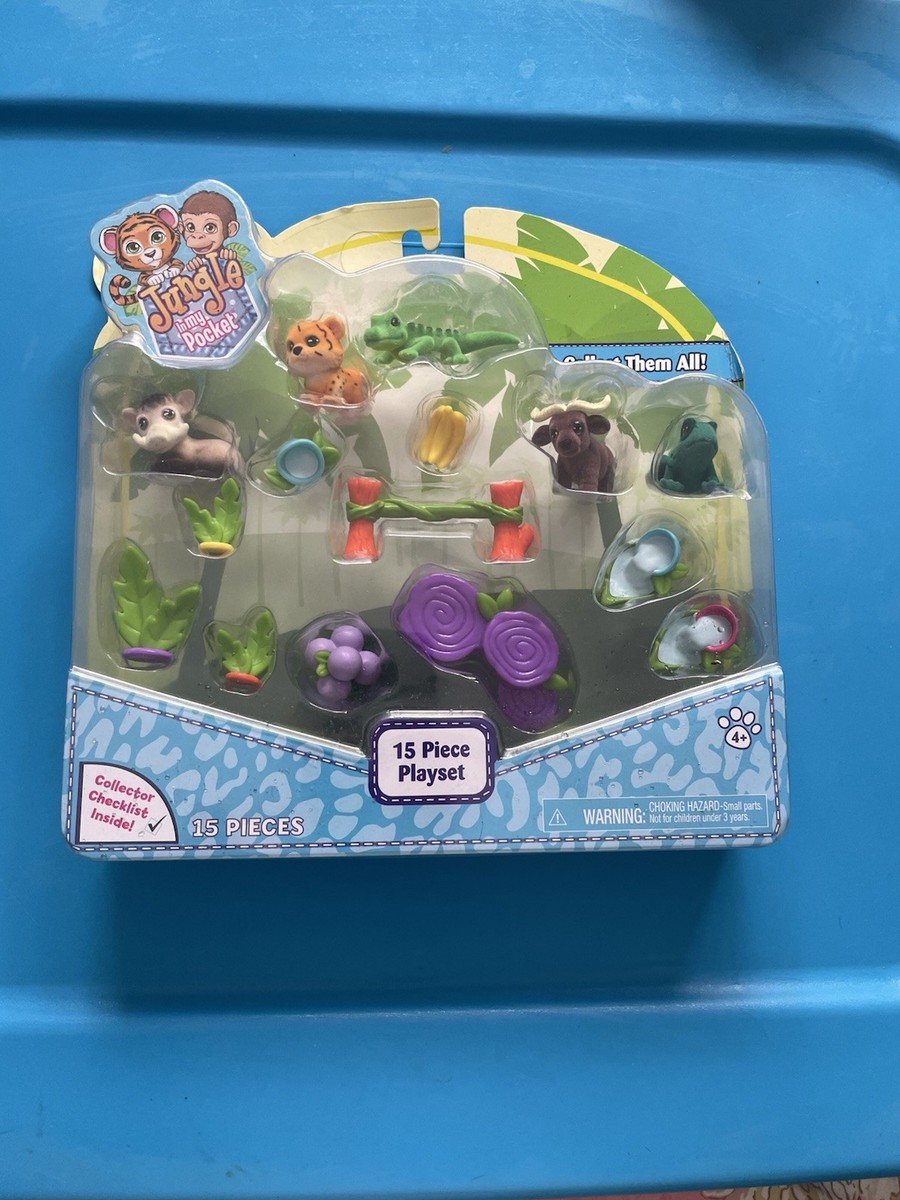 Just Play Jungle in My Pocket Playset 15 Pcs Giraffe Koala Bear