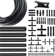 5Ft Vacuum Hose Automotive Kit,6PCS Lines with 64PCS Black 