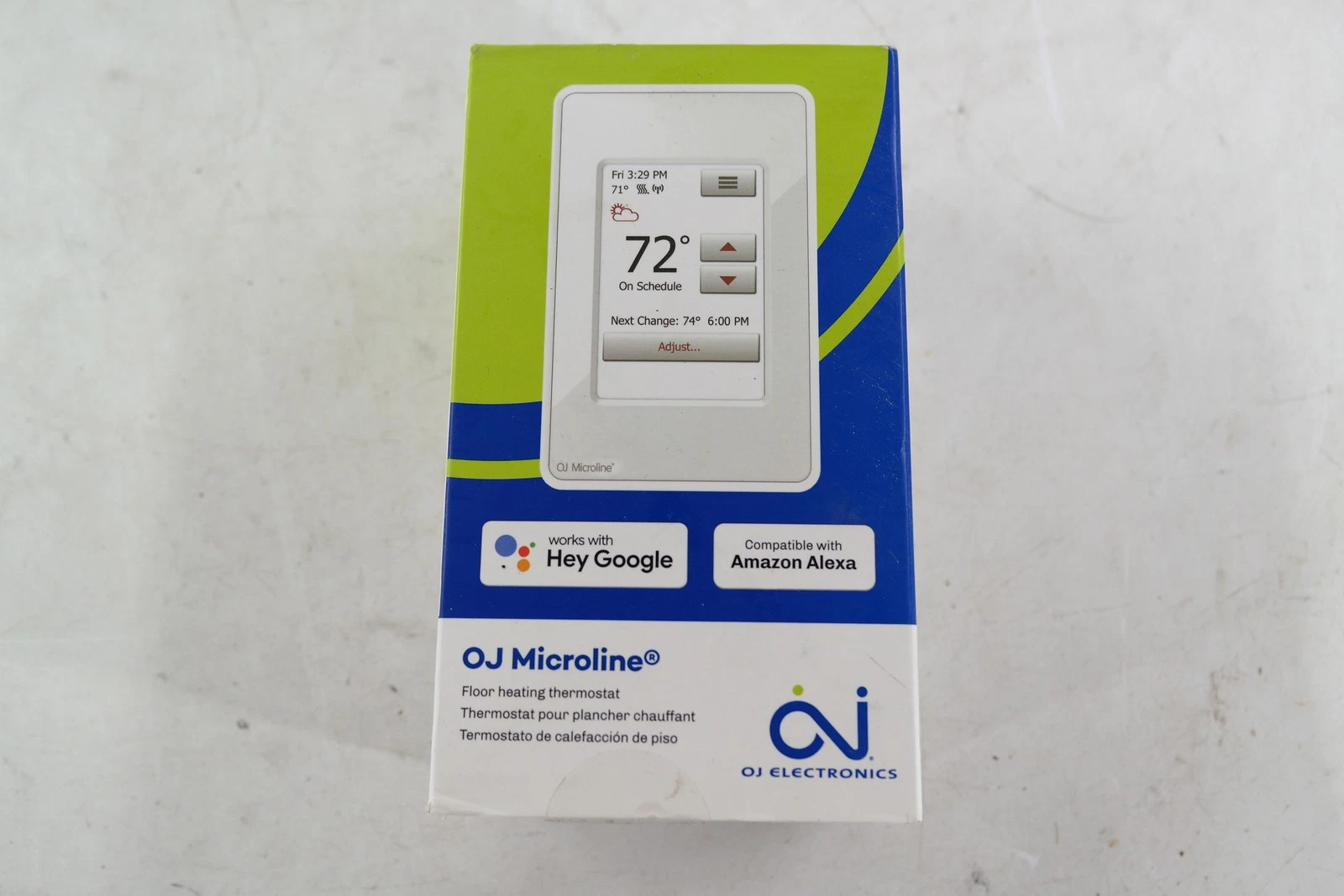 OJ Microline UWG4-4999 Thermostat WiFi Floor Heating Programmable White 240V
