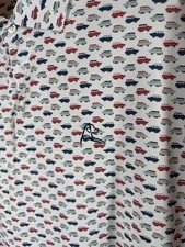 Rhoback Men's XL Performance Polo The Beantown White Red Blue Boston Rare UEC