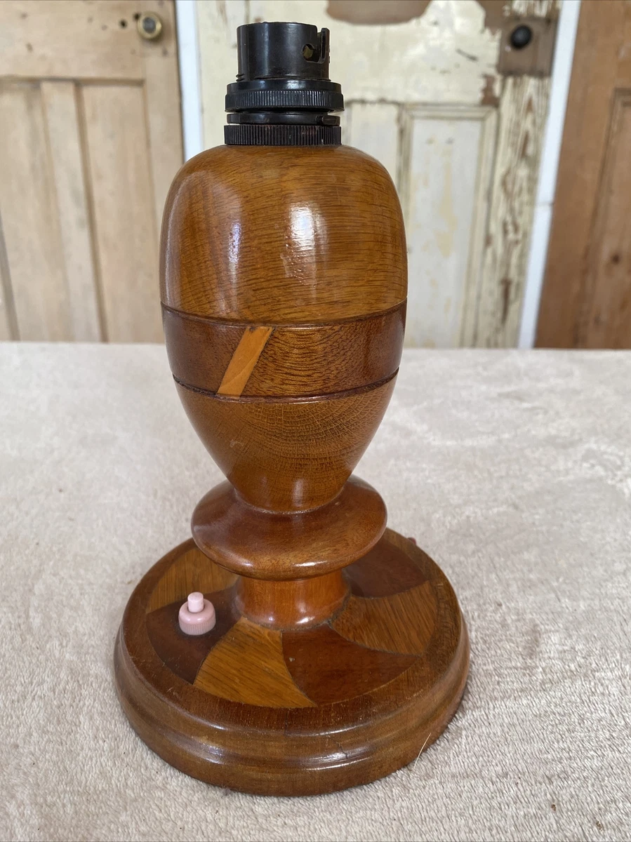 Vintage wooden lamp sales base