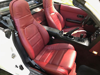 1990 2000 Mazda Miata Mx 5 Replacement Leather Seat Covers Maroon Burdy - 1991 Miata Leather Seat Covers