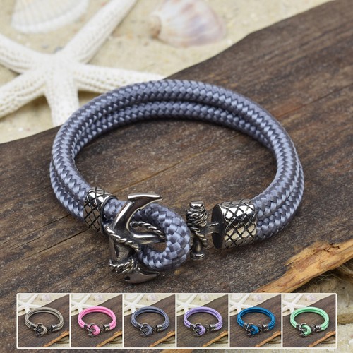❦ Armband LASSE | Segeltau | 5 mm | Anker | Slider | Knebelverschluss | 01 ❦ - Bild 9 von 9