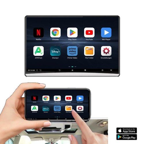 AMPIRE AMX125 12.4" TFT RSE Monitor Display mit Kopfstützen Halterung, HDMI - Bild 3 von 12