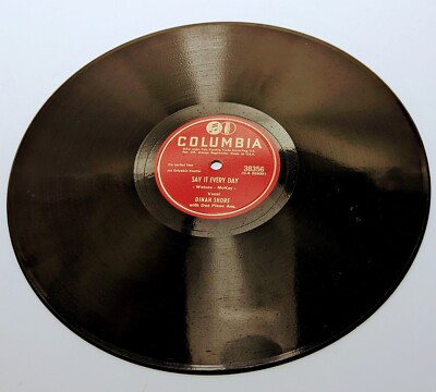 Vtg Dinah Shore Record Far Away Places Say It Every Day 1948 Columbia 38356 
