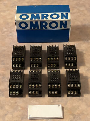 Quantity (8)-Omron PYF-14H-Relay Front Connection Socket-16Y6  DISCONTINUED