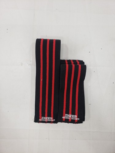 Inzer Iron Knee Wraps Z Red And Black PAIR  Weightlifting Leg Press