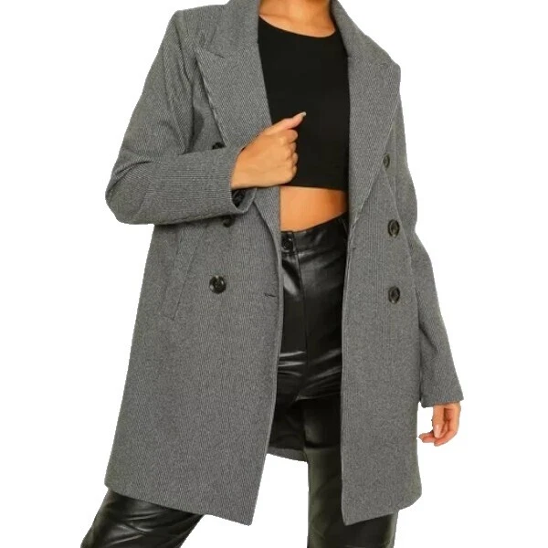 Boohoo Check Regular Size Coats, Jackets & Vests for Women